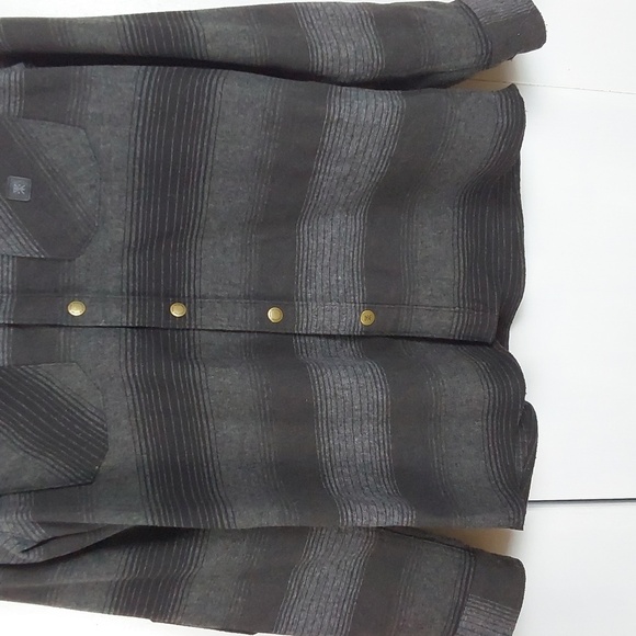 Roark Men's Black/ Gray Snap Button Plaid Flannel Heavyweight Shirt Sz.M - Picture 3 of 9